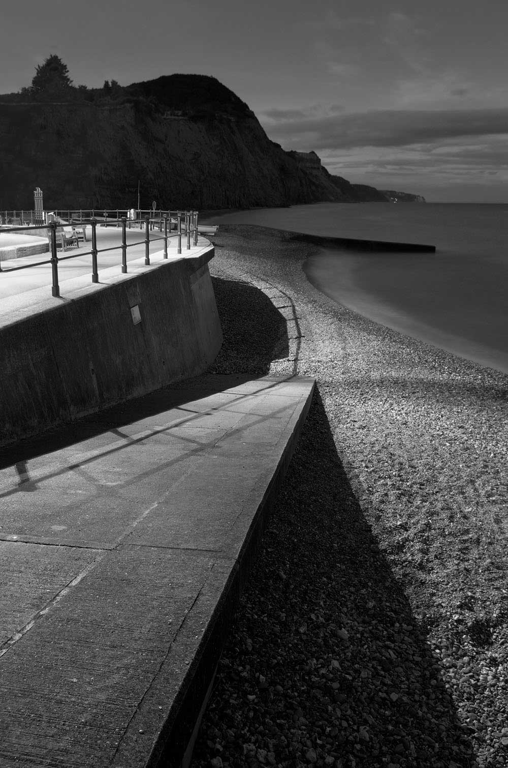 Sidmouth coast at night