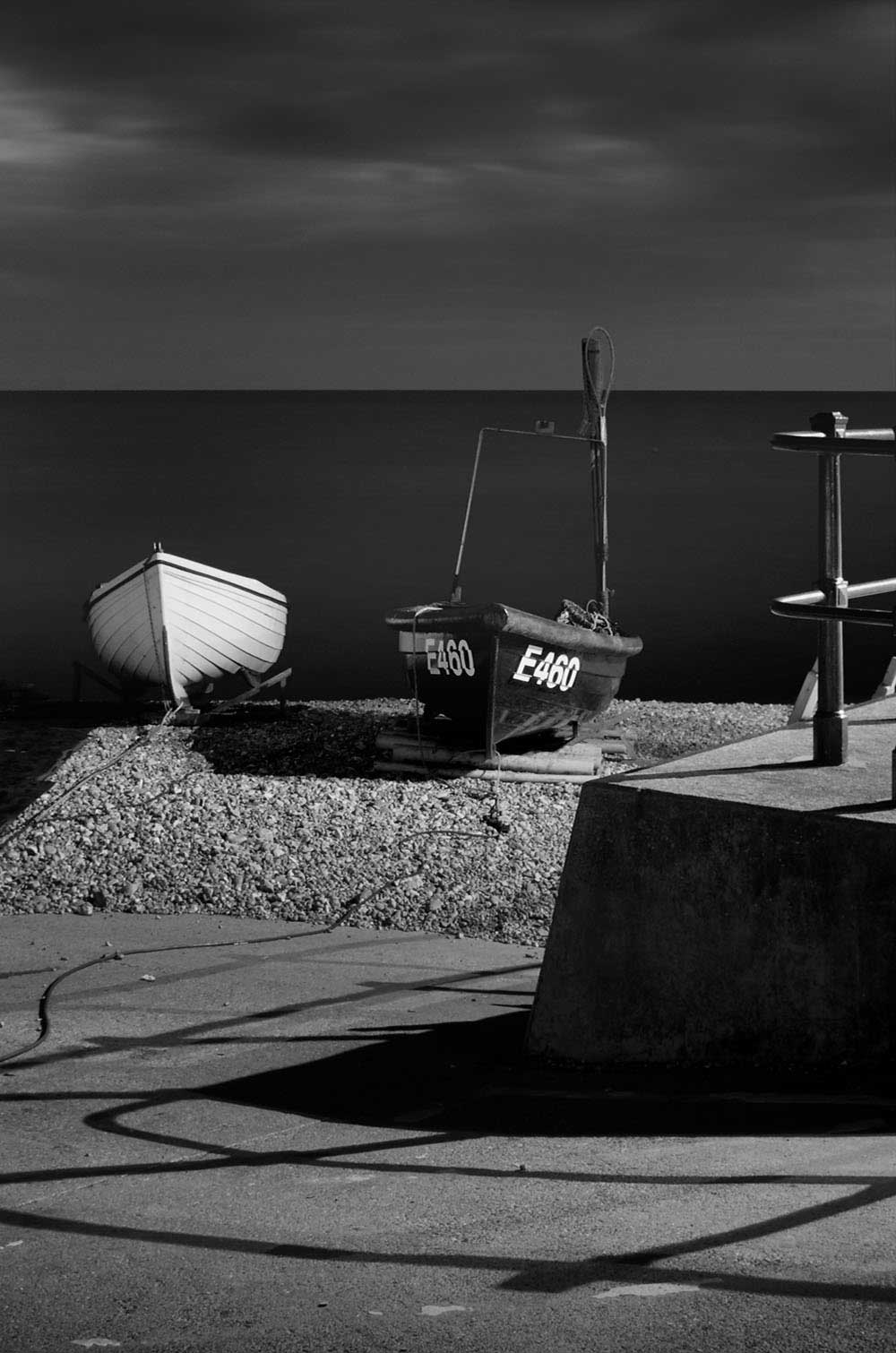 Sidmouth boats at night
