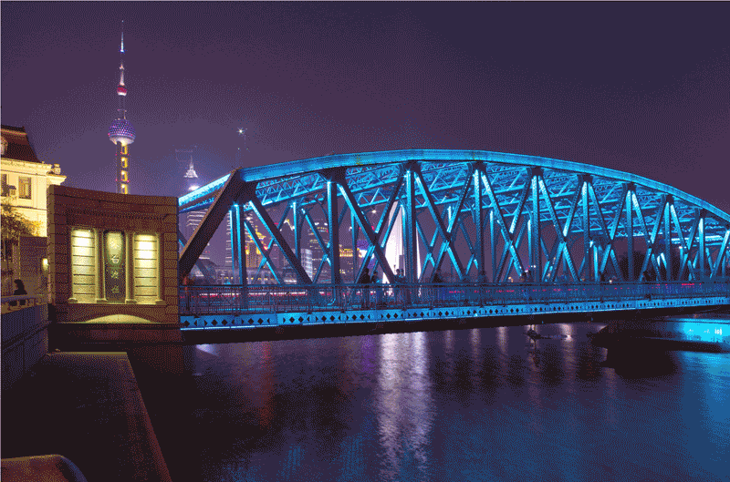 Garden Bridge - Shanghai at night